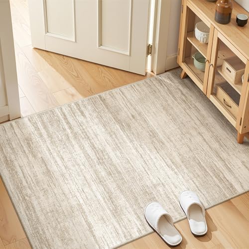 3x4 Rugs for Entryway,Washable Area Rug,Brown - Image 3