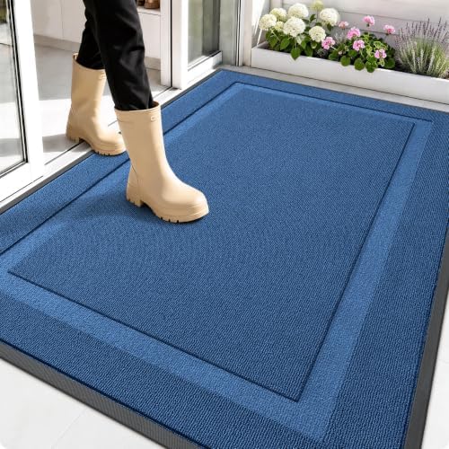 OLANLY Front Door Mat Outside 59x34, All-Season Heavy-Duty Rubber Doormat by OLANLY