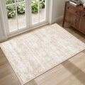 2x3 Area Rugs Living Room: Washable Rug for Bedroom Beige Brown by EXPEDIX