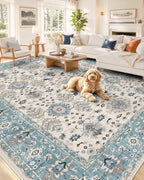 OLANLY 8x10 Washable Area Rug, Soft Non Slip Carpet for Bedroom Living Room by OLANLY