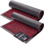 Front Door Mat, Indoor Outdoor Welcome Entryway Entrance Doormat, 30x17 Red by SierraConcepts