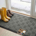 GORILLA GRIP WeatherMAX Door Mat, Indoor Outdoor Use, 47x35, Gray Maze by GorillaGrip