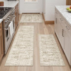 Kitchen Rugs Sets of 3, 2x3 2x4 2x5 Rug Runner,Brown by Restydon