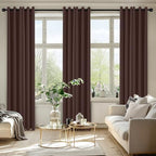 MIULEE Blackout Curtains for Bedroom 2 Panels 40 x 72 Inch Long Dark Brown - Image 6
