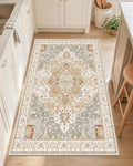 OLANLY 2x4 Washable Accent Rug Non Slip Carpet for Entryway Kitchen Bedside by OLANLY