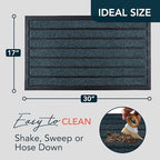 ubdyo Extra Durable Door Mat Outside Entrance (30" x 17", Bright Blue) - Image 2