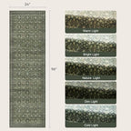 2x8 Area Rugs for Hallways, Green Washable Non-Slip Kitchen Runner Rug - Image 2