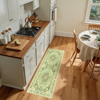 RELEANY Washable Area Rug, Runner 2'x5', Green/Yellow by RELEANY