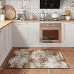 Entryway Rug 2x3 Brown Welcome Door Mat Indoor Entrance 24x36, Washable Small Throw Rugs for Kitchen Floor, Entry, Front Door, Bedroom Bedside, Non-Slip Low Pile Stain & Fade Resistant, Coffee - Image 2