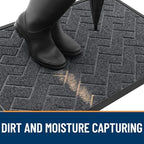 OLANLY Front Door Mat Outside 47x32, All-Season Absorbent Rubber Doormat - Image 7