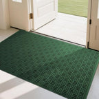 Mibao Front Door Mat Outside Entrance, 47" x 32", Heavy Duty Welcome Mat, Stain and Fade Resistant, Dirt Trapper Doormat, Super Absorbent Indoor Outdoor Entryway Mat with Non-Slip Backing, Green by Mibao