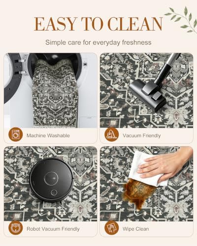 OLANLY 2x4 Washable Accent Rug Non Slip Carpet for Entryway Kitchen Bedside - Image 6