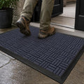 Mibao Front Door Mat Outdoor Entrance, 71" x 24" Heavy Duty Welcome Mat for Outdoor and Indoor, Waterproof Dirt Trapper Doormat, Super Absorbent Indoor Entryway Mat for Patio & Porch - Navy by Mibao