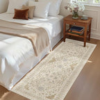 Madane Washable Runner Rug 2x6 Runners for Hallways Non Slip, Beige/Blue - Image 4