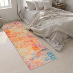 2.6x10 Washable Runner Rug:Modern Abstract Soft Carpet Galaxy Haze - Image 5