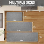 Kitchen Mats for Floor, Non Slip Kitchen Rugs, 17x47 Grey - Image 2