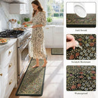 Collive Kitchen Mats for Floor, Olive Green Cushioned Anti Fatigue Rugs - Image 6