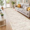 2'6 x 12' Runner Rug Non Slip,Washable Kitchen Rugs,Beige by Restydon