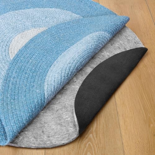 RUGPADUSA - Dual Surface - 3' Round - 1/4" Thick - Felt + Rubber - Non-Slip Backing Rug Pad - Safe for All Floors by RUGPADUSA