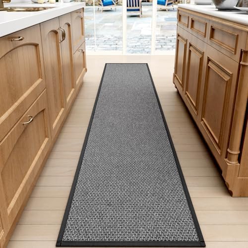 SUMLANS Kitchen Mat for Floor, Washable Non Slip Rugs, Black by SUMLANS