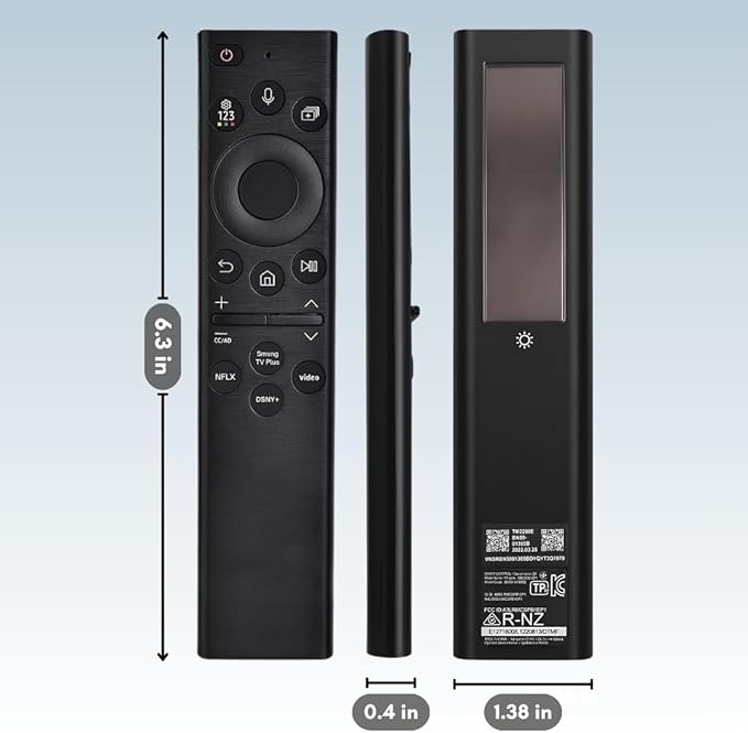 BN59-01385A Samsung TV Remote Control Replacement for Smart TV - Easy Setup, Universal Bluetooth/IR Voice Remote, Solarcell - Works with Samsung QLED, Frame, Crystal UHD, 4K, & LED Smart TVs