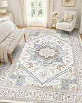 OLANLY 5x7 Washable Area Rugs, Soft Non Slip Carpet for Bedroom Living Room by OLANLY