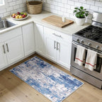 RELEANY Washable 2'x4' Abstract Area Rug for Living Room Blue Gray - Image 3