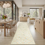 PLHXFR 3x10 Washable Runner Rug：Floral Indoor Kitchen Carpet Beige Multi - Image 4