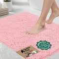 GORILLA GRIP Bath Rug Mat for Bathroom, Absorbent Chenille 60x24 Light Pink by GorillaGrip