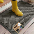 GORILLA GRIP WeatherMAX Door Mat, Indoor Outdoor Use, 35x23, Gray Diamond by GorillaGrip