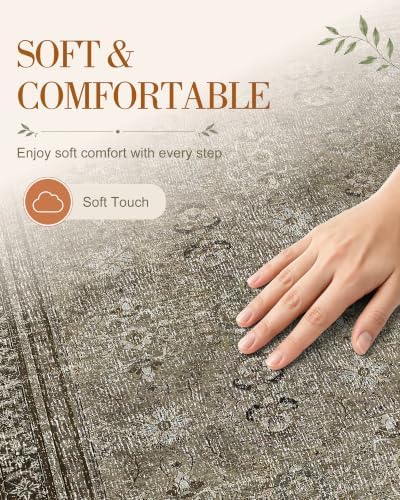 OLANLY 2x10 Washable Runner Rug, Soft Non Slip Carpet for Hallway Kitchen - Image 4