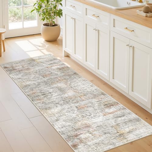 2x5 Rug Runners for Hallways Non Slip,Kitchen Rugs,Green by Restydon