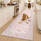 RELEANY Washable Area Rug, Runner 3'x9', Pink by RELEANY