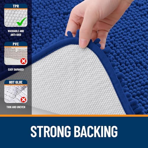 OLANLY Large Bathroom Rugs 50x30, Extra Soft Absorbent Chenille Bath Rugs - Image 6