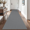 EARTHALL Washable Runner Rug, Non Slip Hallway Runner, 2.6x10 Ft, Dark Gray by Unknown