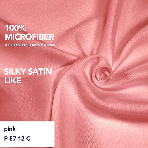 PureFit Wrap Around Ruffled Bed Skirt, Pink, Queen/King - 22" Drop - Image 6