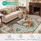 Lofus 5x7 Area Rugs for Living Room and Bedroom, Beige Washable Carpets - Image 6