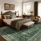 Lofus 9x12 Area Rug for Living Room, Non-Slip Washable Carpet,Green - Image 2