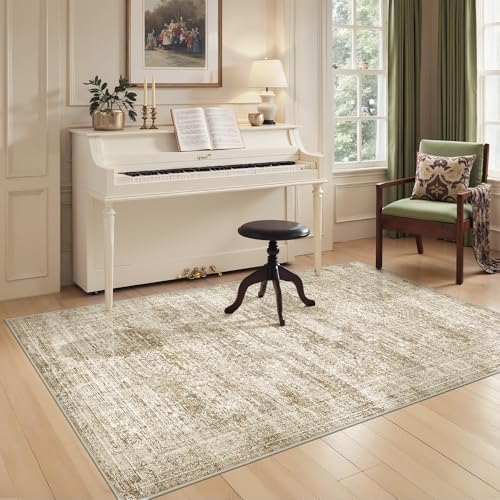 3x5 Rug for Entryway,Washable Area Rug,Brown - Image 5
