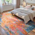 Ompaa Living Room Rug 5x7 Rainbow Area Rugs Washable Boho Colorful Rug Non Slip Abstract Vintage Indoor Large Carpet for Bedroom, Classroom, College Dorm, Farmhouse, Dining Room, Kids Playroom by OmpaaHomeDecor