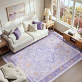 RELEANY Washable Area Rug, 7'x9', Purple by RELEANY