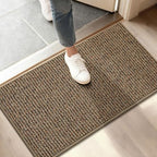 BEQHAUSE Dirt Trapper Door Mat 17" x 30", Non-Slip Doormats, Beige by BEQHAUSE