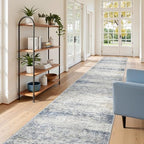 2'6 x 14' Runner Rug Non Slip,Washable Kitchen Rugs,Blue by Restydon