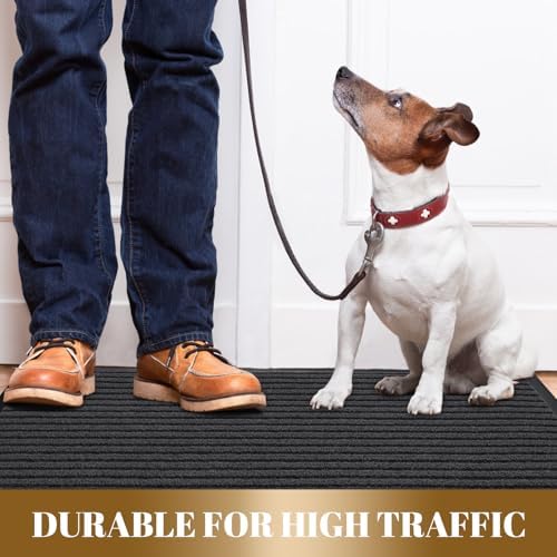 Yimobra Front Door Mat Outdoor Indoor Entrance, 100% Waterproof All-Season All Weather Doormat, Welcome Matt Outside Entry, Non Slip, Low Profile, Heavy Duty Patio Porch Floor Mat,29.5 x 17, Grey - Image 6