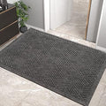 HIYARD Sturdy Front Door Mat, Absorbent Muddy Dirt Resist Welcome Door Mats Outdoor Indoor, Stain and Fade Resistant, Non-Slip Rubber Backing Low Profile Doormat for Entryway, 36×24, Grey by HIYARD