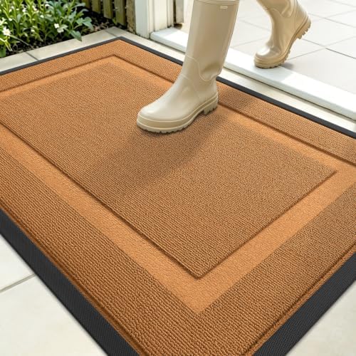 OLANLY Front Door Mat Outside 35x23, All-Season Heavy-Duty Rubber Doormat by OLANLY