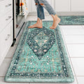 Collive Kitchen Rugs Sets of 2, Boho Kitchen Floor Mat, 20"x47"+20"x32" by Collive