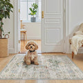 Madane Washable Area Rug 2x3 Small Entryway Rugs Non-Slip, Green by Madane