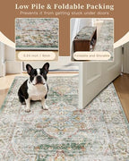Madane Hallway Runner Rug 2x8 Washable Kitchen Rugs Non-Slip, Green - Image 6