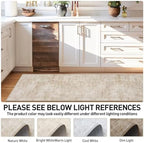 2'6''x8' Runner Rugs Washable Rug: Modern Abstract Hallway Beige Carpet - Image 3